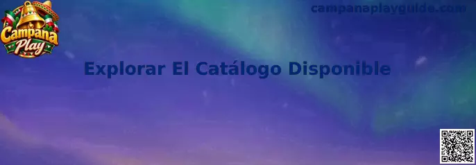 Interfaz de Campana Play para Explorar El Catálogo Disponible