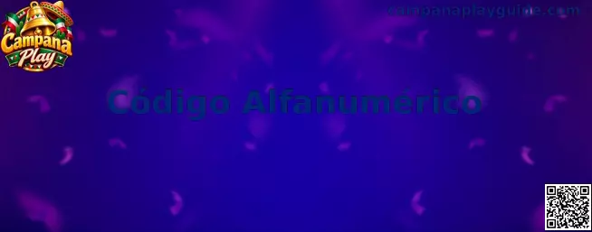 Guía visual de Código Alfanumérico en Campana Play para identificar letras, números y caracteres de una clave